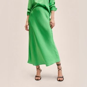 Mango Midi Satin Skirt Size XS / NWT!